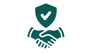 Handshake icon representing a trusted partnership with Clear Digital Labs to strengthen your brand